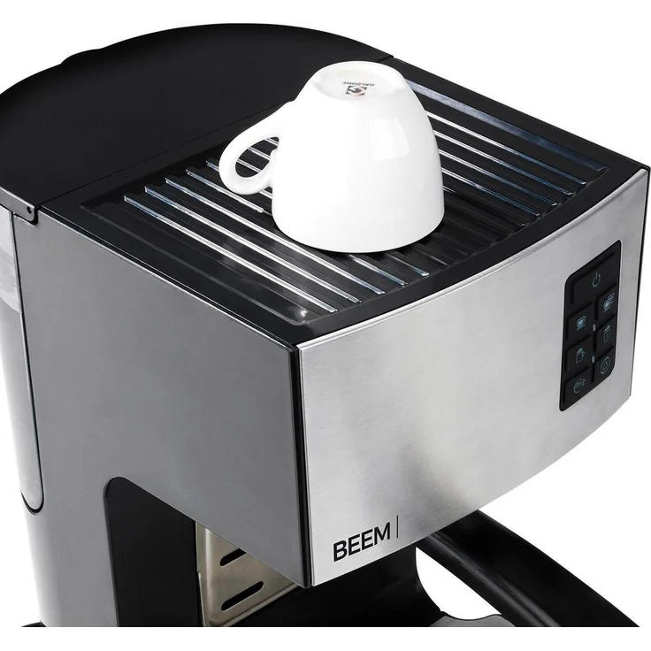 BEEM CLASSICO Espresso-Siebträgermaschine - 19 bar, Silber, Integrierter Milchtank und Dampfdüse, Abnehmbarer Wassertank, 1.450 W – Bild 3