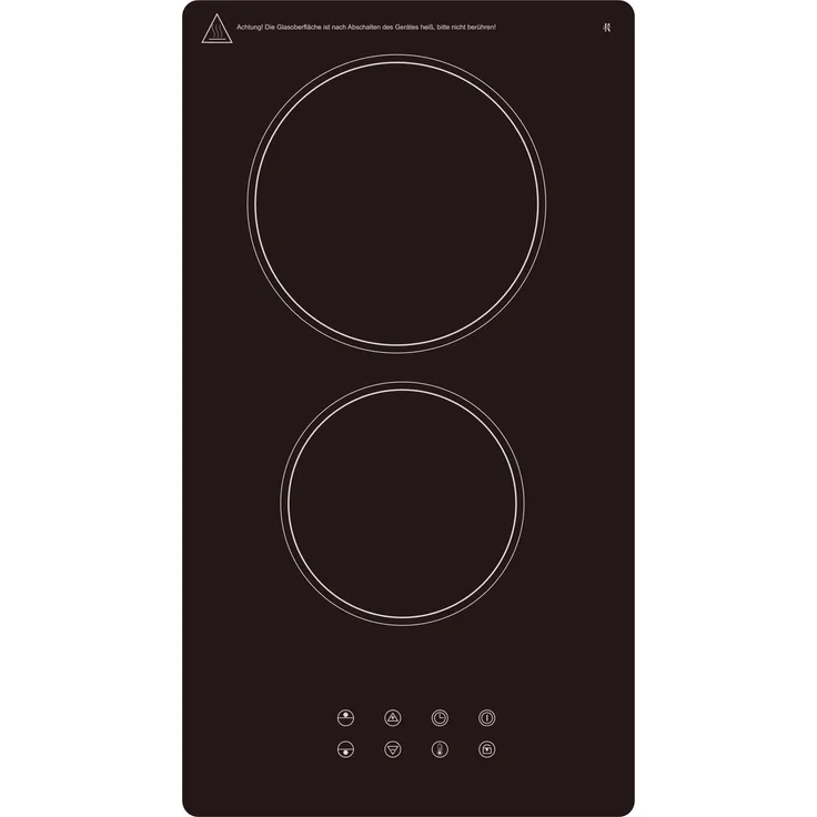 PKM EB-DCF-2X Glaskeramik Autark Doppel Domino 2 Feld, Kochfeld, Betriebsart elektrisch