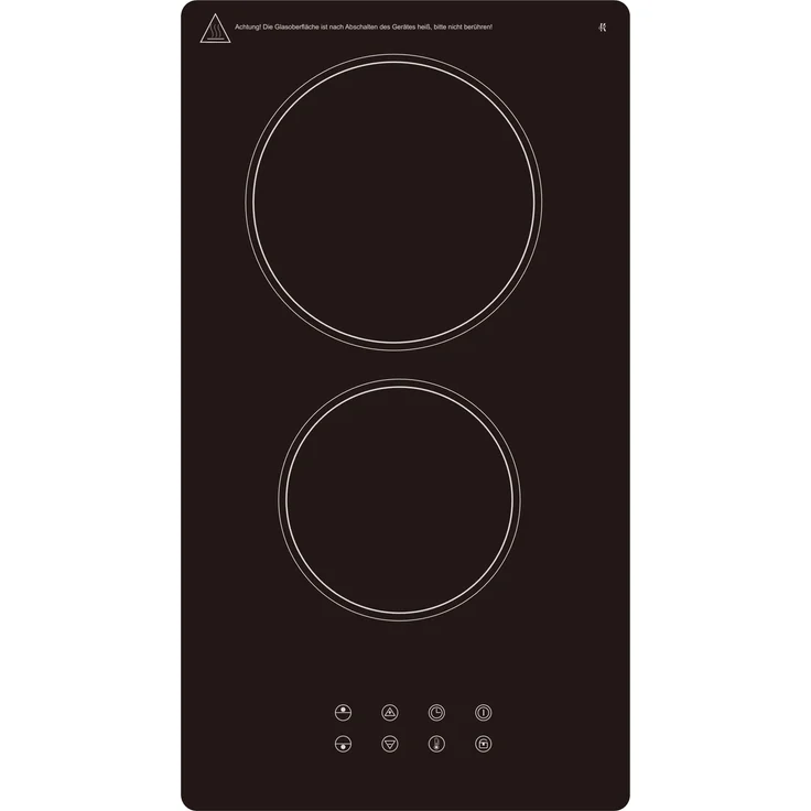 PKM EB-DCF-2X Glaskeramik Autark Doppel Domino 2 Feld, Kochfeld, Betriebsart elektrisch