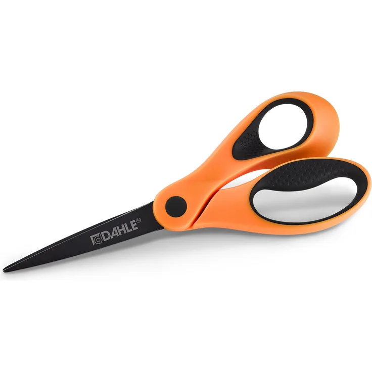 Dahle Color ID Papierschere (für Rechtshänder, 21 cm) funny orange