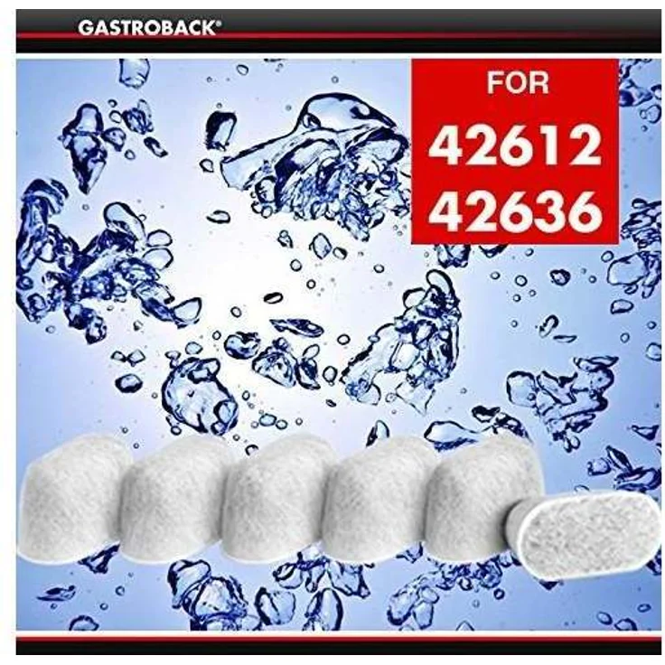 Gastroback 97765 Kalk, Wasserfilter für #42640-#42636-#42612-#620-#611-#609S, Weiß, kompatibel mit Gastroback Espressomaschinen Advanced Pro G (42612) und Advanced Control (42636) – Bild 1