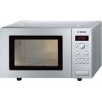 Bosch HMT75M451 Serie 2 Mikrowelle, Standgerät, 800 Watt, 17 Liter Garraum, Drehteller 24,5 cm, Türanschlag Links, 7 voreingestellte Automatikprogramme, automatische Leistungsstufe nach Gewicht, edelstahl