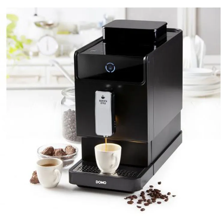 Domo Barista Kombi Kaffeemaschine mit Mahlwerk & Tassenfunktion, schwarz