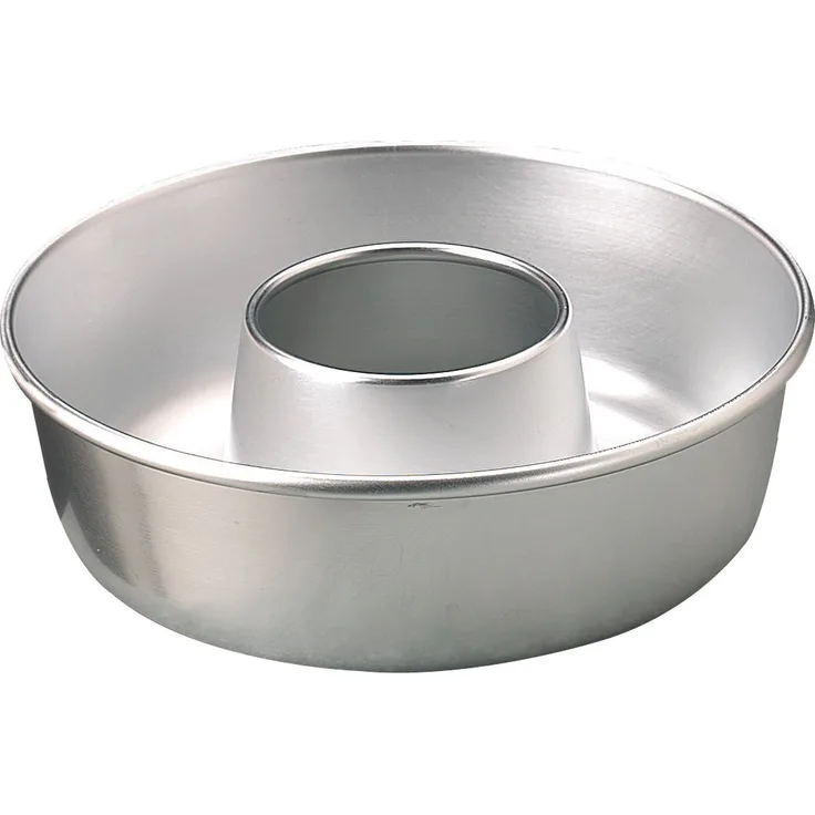 Pentole Agnelli COAL3730 Donutform mit Rohr, aus Aluminium, Silber, 30 cm