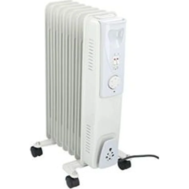 Alpina Öl-Heizkörper 1500W regelbarer Thermostat weiß, Radiator