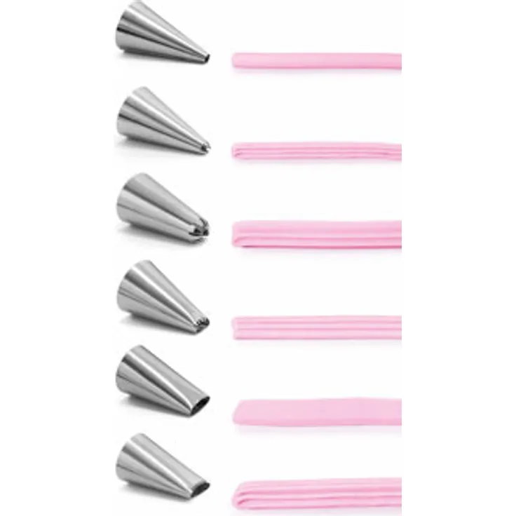 spritzbeutel Dolceferno 31 x 20 cm Baumwolle weiß 7-teilig