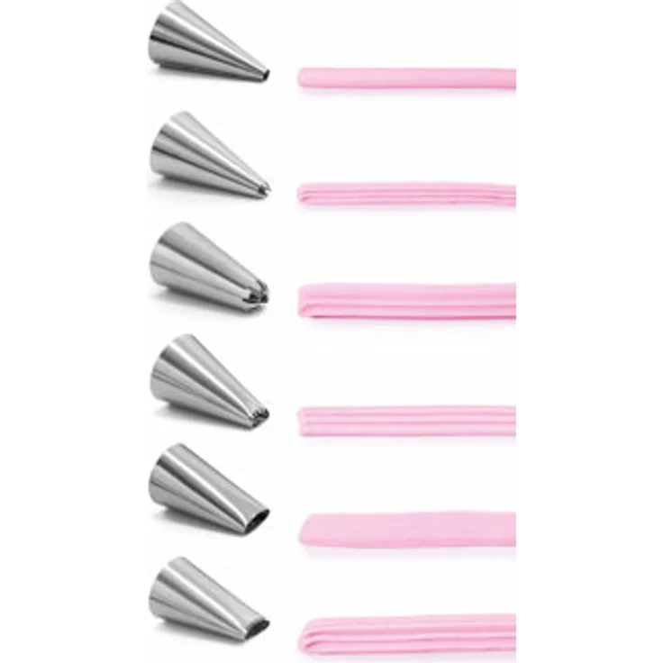 spritzbeutel Dolceferno 31 x 20 cm Baumwolle weiß 7-teilig