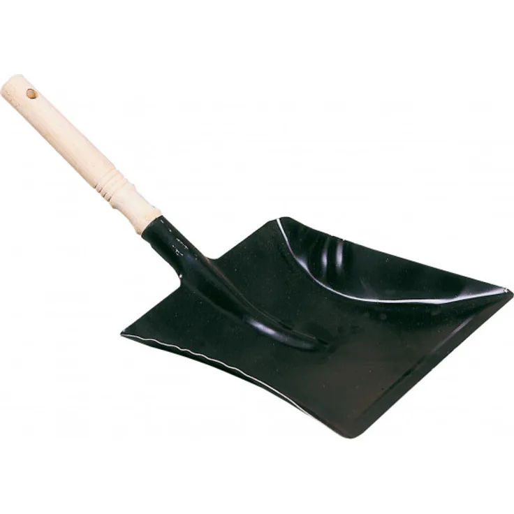 Kerbl 29480 Kehrschaufel schwarz Holzgriff