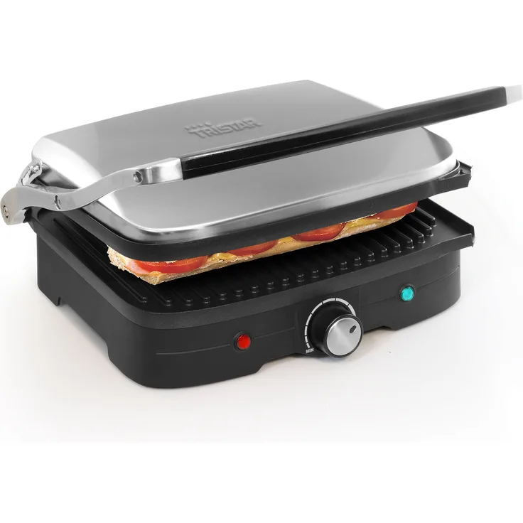 Tristar GR-2840 Kontaktgrill, 29 x 22,5 cm, Antihaftbeschichtete Grillplatte, 1500 Watt 