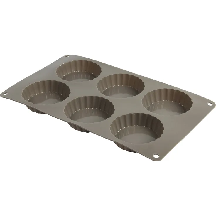 Crealys Candy 513007 Form für 6 Törtchen, aus Silikon, 29 x 17 x 2 cm, Grau