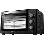 TZS First Austria 30 Liter Minibackofen mit 1600 Watt schwarz 60 Minuten Timer Doppelglastür Unter