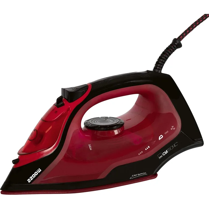 Clatronic DB 3752 Dampfbügeleisen Schwarz, Rot 2200W