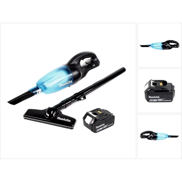 Makita DCL 180 G1B Akku Staubsauger 18 V schwarz + 1x Akku 6,0 Ah - ohne Ladegerät