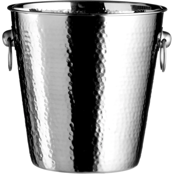 Premier Housewares Champagnerkühler, 20 x 22 x 22 cm, Edelstahl mit Hammerschlag-Effekt