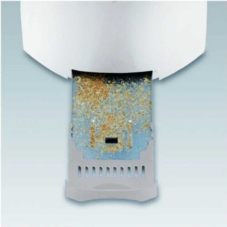 Cloer 331 Doppelschlitztoaster, 825 W, 6 Bräunungsstufen, integrierter Brötchenaufsatz, Krümelschublade, Nachhebevorrichtung, weiß – Bild 2