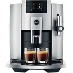 Jura E8 15336 Kaffeevollautomat mit Milchaufschäumer und Mahlwerk - Moonlight Silver