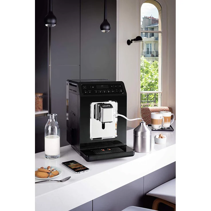 Krups EA 8908 Evidence Kaffeevollautomat, OLED-Display, Quattro Force Technologie, 1450 Watt, mit Milchsystem und integriertem Mahlwerk – Bild 5