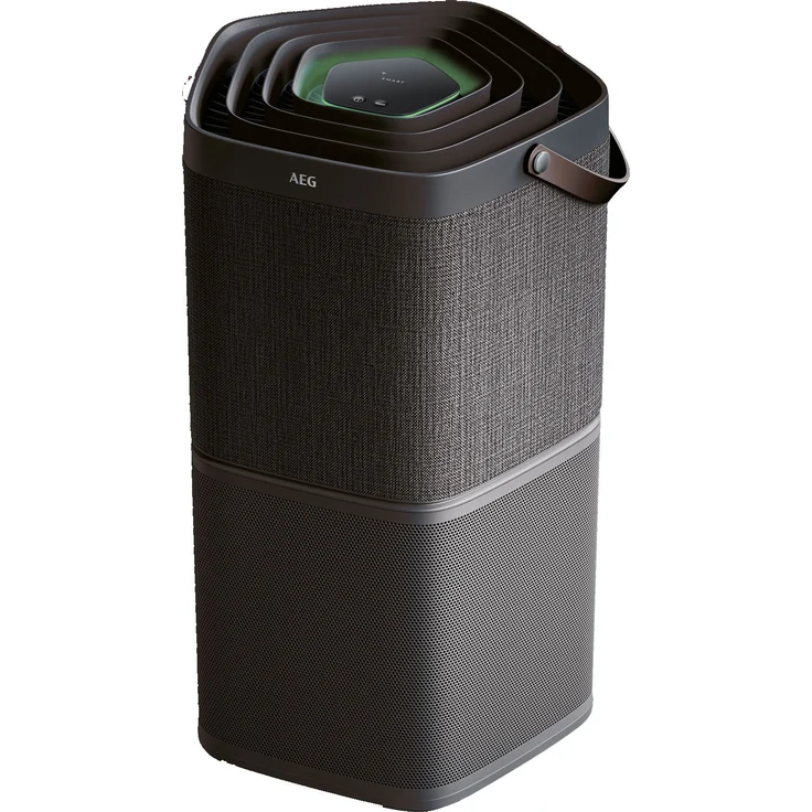 AEG AX91-404DG Luftreiniger (Beseitigt 99,9% luftgetragener Bakterien, nur 17 dB(A), Automatik-Modus, Luftqualitätsanzeige, leistungsstarke Filter, App-Steuerung, bis 92 m² Raumgröße, dunkelgrau) – Bild 1