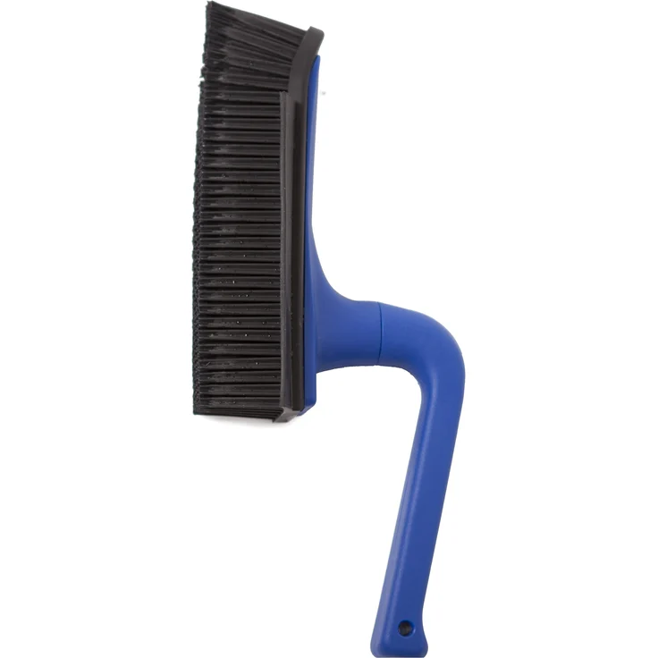 V7 Handfeger Handbesen mit drehbarem Griff, Gummilippe und V-förmigen Borsten zum mühelosen Entfernen von Haaren, Staub und Schmutz, Zubehör zur V7 Kehrschaufel, blau – Bild 1