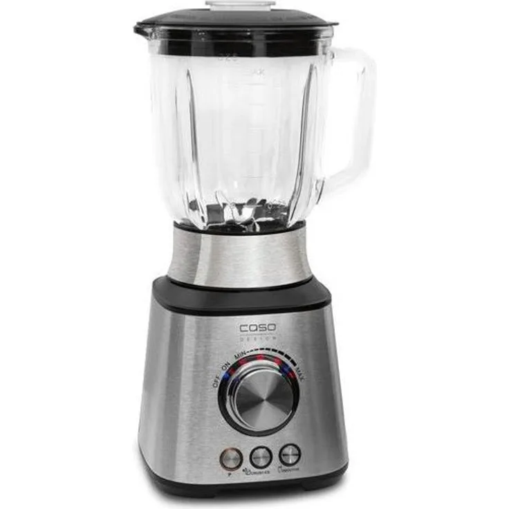 Caso MX 1000 - Design Standmixer, für leckere Smoothies, Milchshakes oder Cocktails, 1000 Watt, 17.000 Umdrehungen-min., hitzebeständiger 1,5L Glas-Mixbehälter, 8-fach Messer aus langlebigem Edelstahl