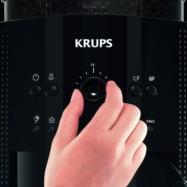 Krups EA8108 Espresso Kaffee Vollautomat mit CappuccinoPlus Milchdüse und integriertem Mahlwerk, schwarz – Bild 2
