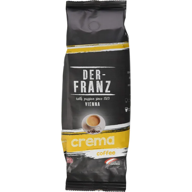 Der-Franz Espresso Crema-Kaffee UTZ, ganze Bohne, 3 x 500 g