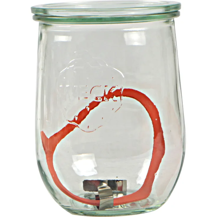 Weck Einmachgläser mit Deckel (100 mm), 1 Liter, inklusive Dichtungen und Klammern, aus Glas, transparent, 6 Stück