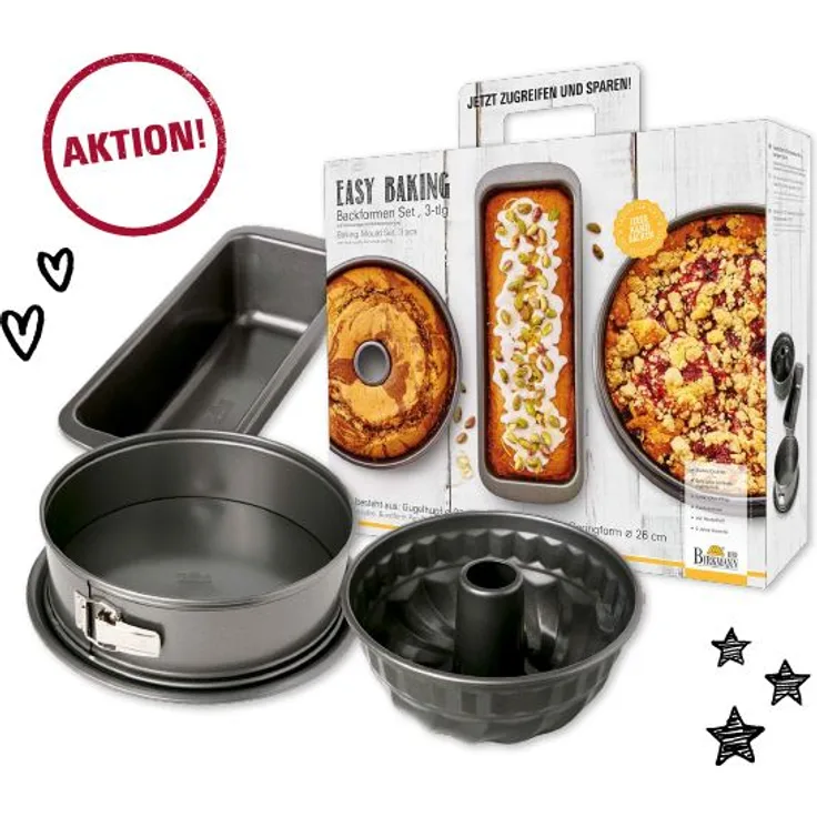 Birkmann Easy Baking Backformen Set 3-teilig 881808