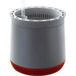 AIRY Pot - Luftreiniger Blumentopf für saubere Raumluft - rund - 1600 ml - 27 cm hoch - grau, rot