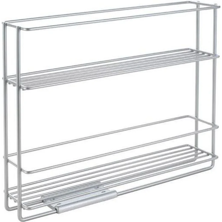 Metaltex In und Out Gewürzregal ausziehbar, Metall, Silbermetallic, 22 x 28 x 6 cm – Bild 1