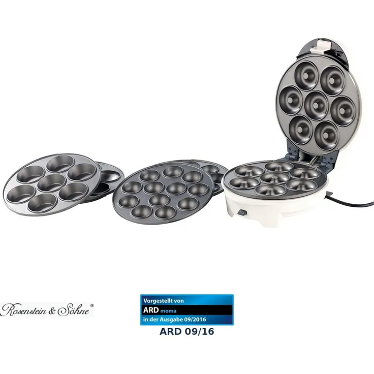 Rosenstein & Söhne Donat Maker 3in1 Donut, 700W, Antihaftbeschichtung