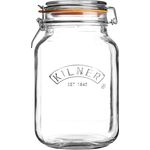 KILNER Einkochglas mit Bügelverschlus 0025.013 quadratisch - zum Einmachen und Konservieren und Aufbewahren, 2 Liter