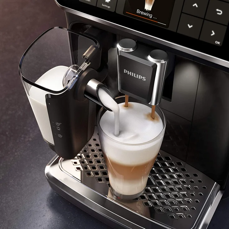 Philips 5400 Serie EP5441-50 Kaffeevollautomat, 12 Kaffeespezialitäten (LatteGo Milchsystem) Matt-Schwarz-Klavierlack-schwarze – Bild 10