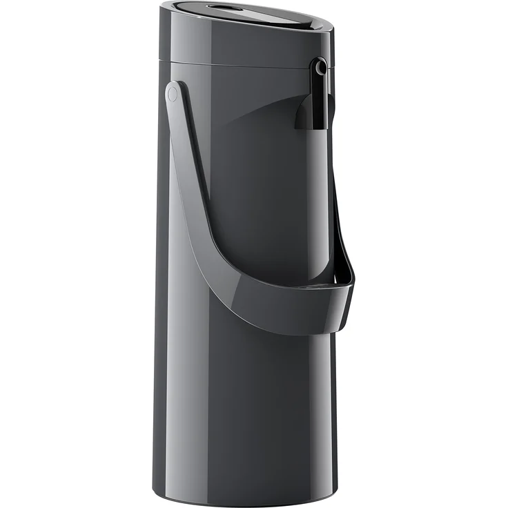 Emsa 515706 Ponza Pump-Isolierkanne, Thermosflasche, 1,9l Füllvolumen, Isolierbecher, Druckhebel, abnehmbare Tropfschale, anthrazit