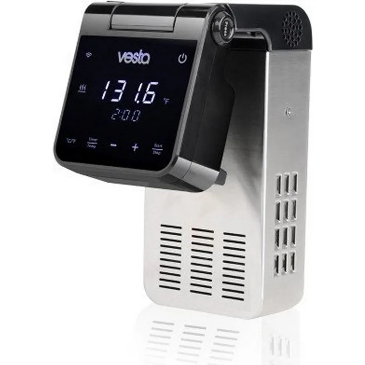 Vesta Imersa Elite Sous Vide Garer, 20 Liter, Standgerät, silber-schwarz, Kunststoff, Edelstahl