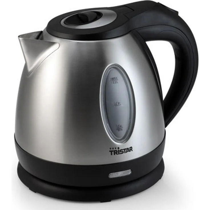 Tristar Edelstahl Wasserkocher- Camping Wasserkocher mit 1,2 Liter Fassungsvermögen - 360° rotierbar mit Wasserstandsanzeige und automatischer Abschaltfunktion, WK-1325 – Bild 1