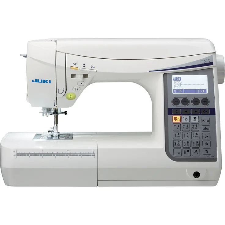 Juki HZL-DX5  185 Nähprogramme Knopflochautomatik Nadeleinfädler Nähmaschine, weiß
