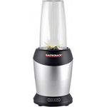 Gastroback 41029 Design Micro Blender, Smoothie-Maker, Standmixer inkl. 2 Mixbecher und to go-Verschluss, Kunststoff, silber