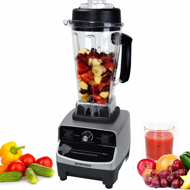 Syntrox Standmixer, BPA-frei, 1500 Watt, 40000 U-Min, 2 Liter, 6 Edelstahlklingen, LCD-Anzeige