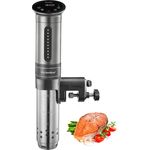 KitchenBoss KG310SDE Sous-Vide Garer, 1100 Watt, 15 Liter Fassungsvermögen, silber, Edelstahl