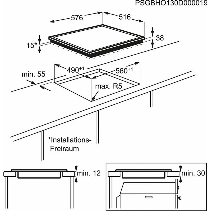 AEG HK654850XB Autarkes Kochfeld - Strahlenbeheizt - Slider-Bedienung - 60 cm - Edelstahlrahmen - 4 Kochzonen - Bräterzone - Rapid Power - Kindersicherung – Bild 5