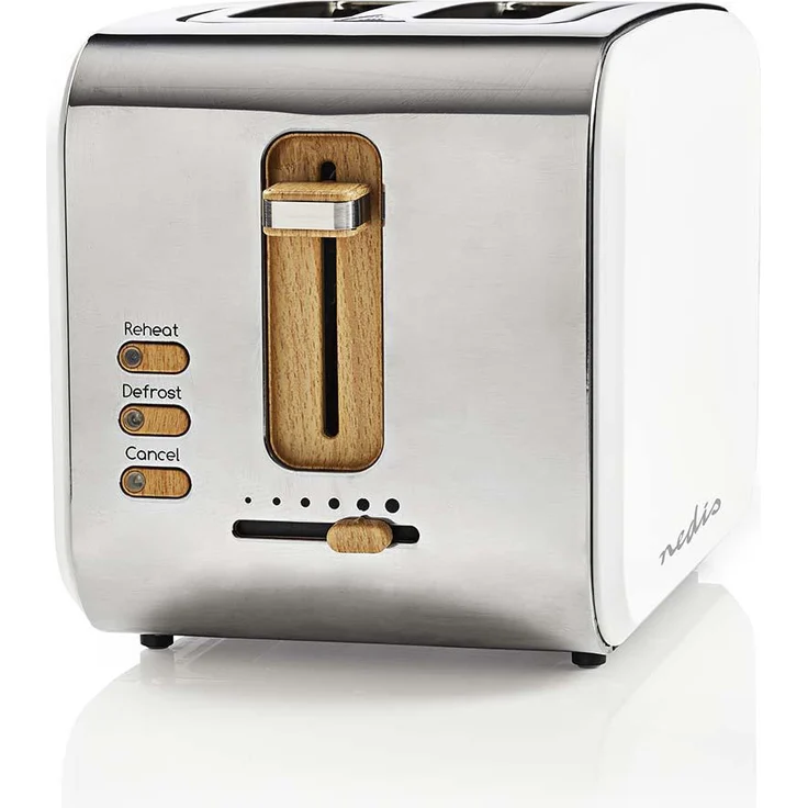Nedis Toaster, 2 breite Öffnungen, Soft-Touch, weiß – Bild 1