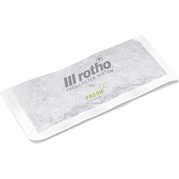 Rotho 4er Set Nachfüllpack Fresh Filter System, Verschiedene Tonerden, Weiss, 15 x 7,4 x 2,7 cm
