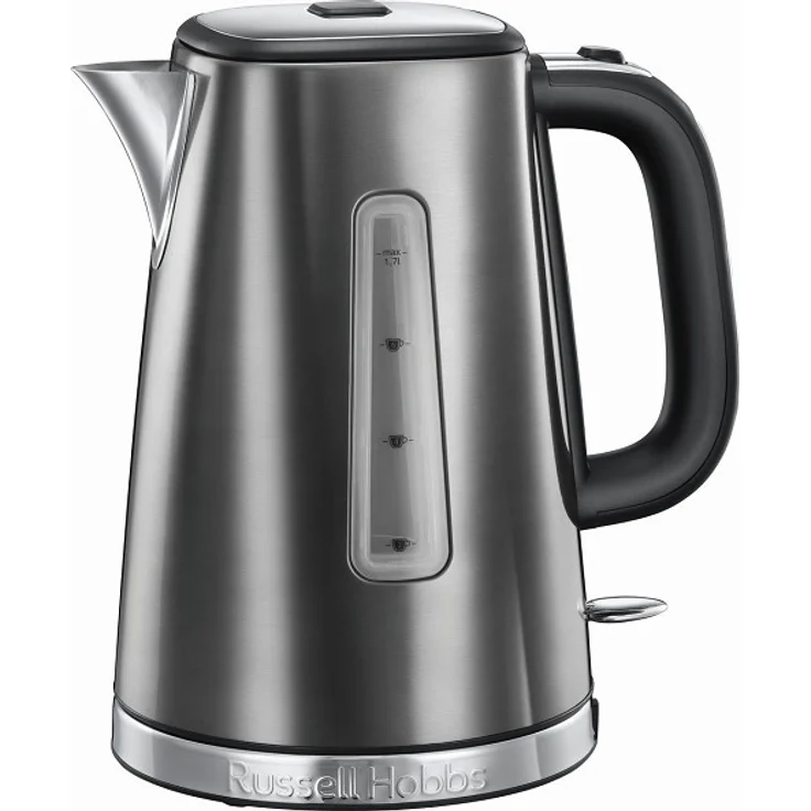 Russell Hobbs Wasserkocher Luna grau, 1,7l, 2400W, Schnellkochfunktion, optimierte Ausgusstülle, herausnehmbarer Kalkfilter, Wasserstandsanzeige mit Füllmengenmarkierung, Teekocher 23211-70 – Bild 1