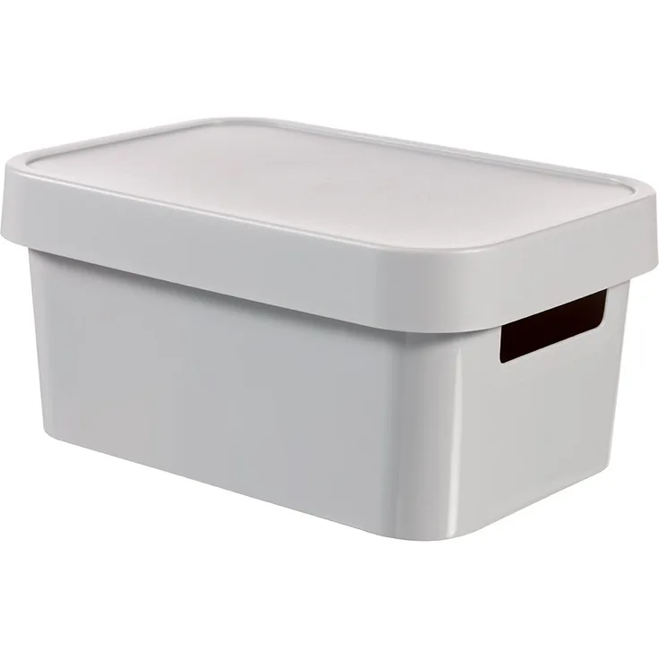 Dajar Infinity Aufbewahrungsbox, Plastik, Hellgrau, 26.8 x 18.6 x 12.4 cm, 4,5 L