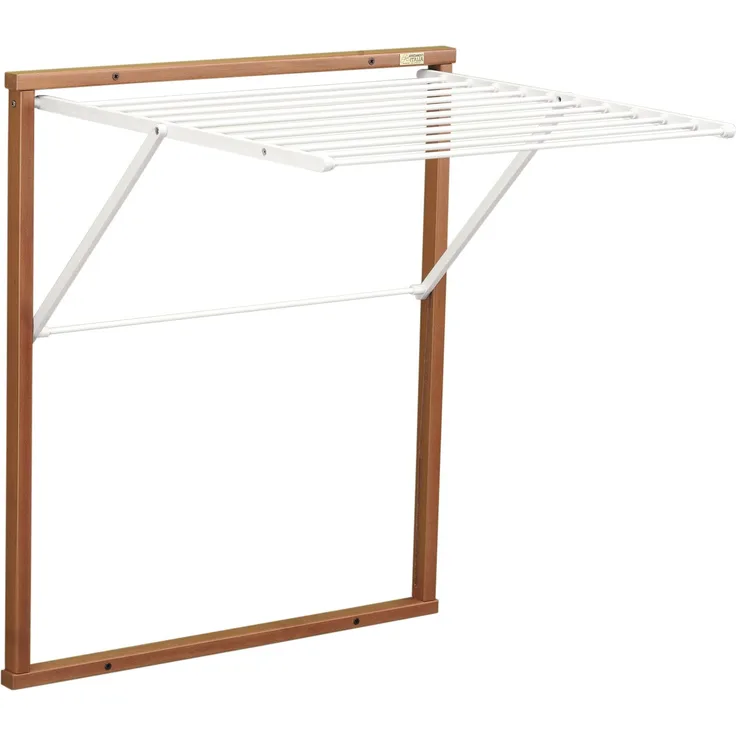 Arredamenti Italia Wandwäscheständer Kledy Wand, Holz - Klappbar - 6,5 mt Leine - Farbe: Kirsche Holz AR-It il Cuore del Legno
