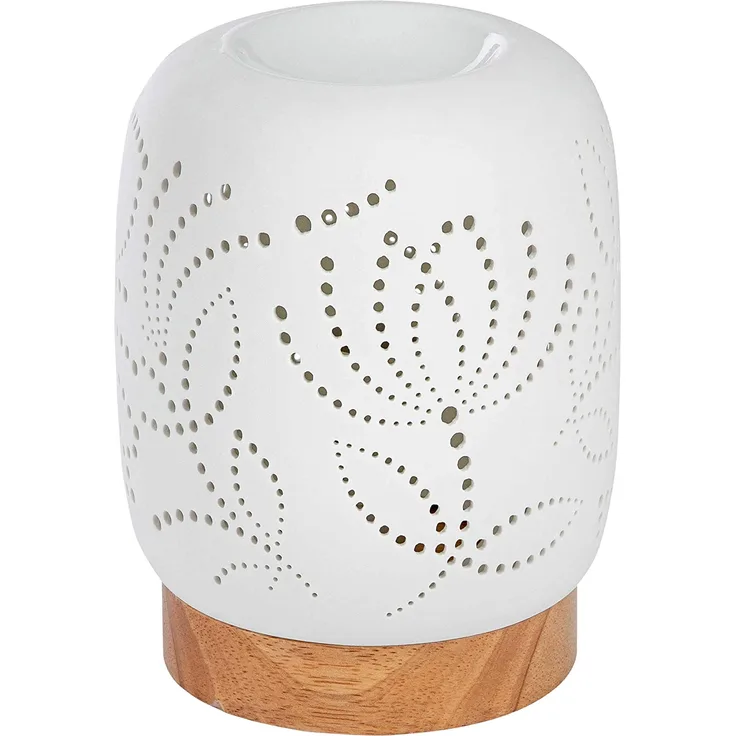 ONVAYA® Duftlampe | Elektrisch | Farbe: Creme weiß | Aroma Diffuser | Aromalampe | Duftstövchen | Modernes Duftlicht | Modell Katja
