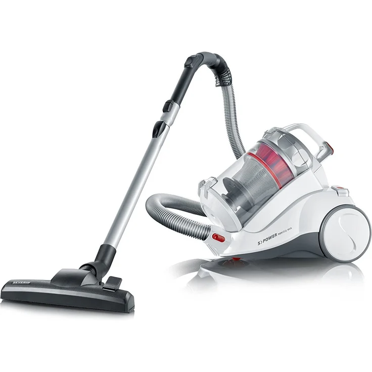 Severin S -Power Nonstop eco Staubsauger ohne Beutel 750 W Weiß, Grau – Bild 1