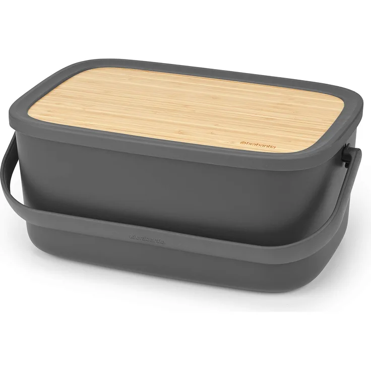 Brabantia Brotkasten, groß, Dunkelgrau