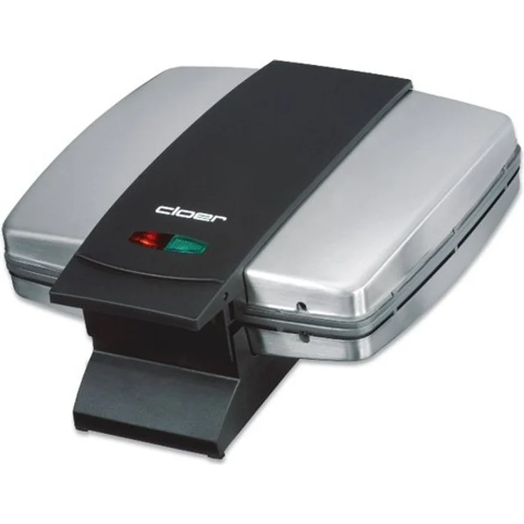 Cloer 6235 Sandwichmaker - 930 W - für 2 ganze Toast - Muschelform - optische Fertigmeldung - Kabelaufwicklung - mattiertes Edelstahlgehäuse – Bild 1